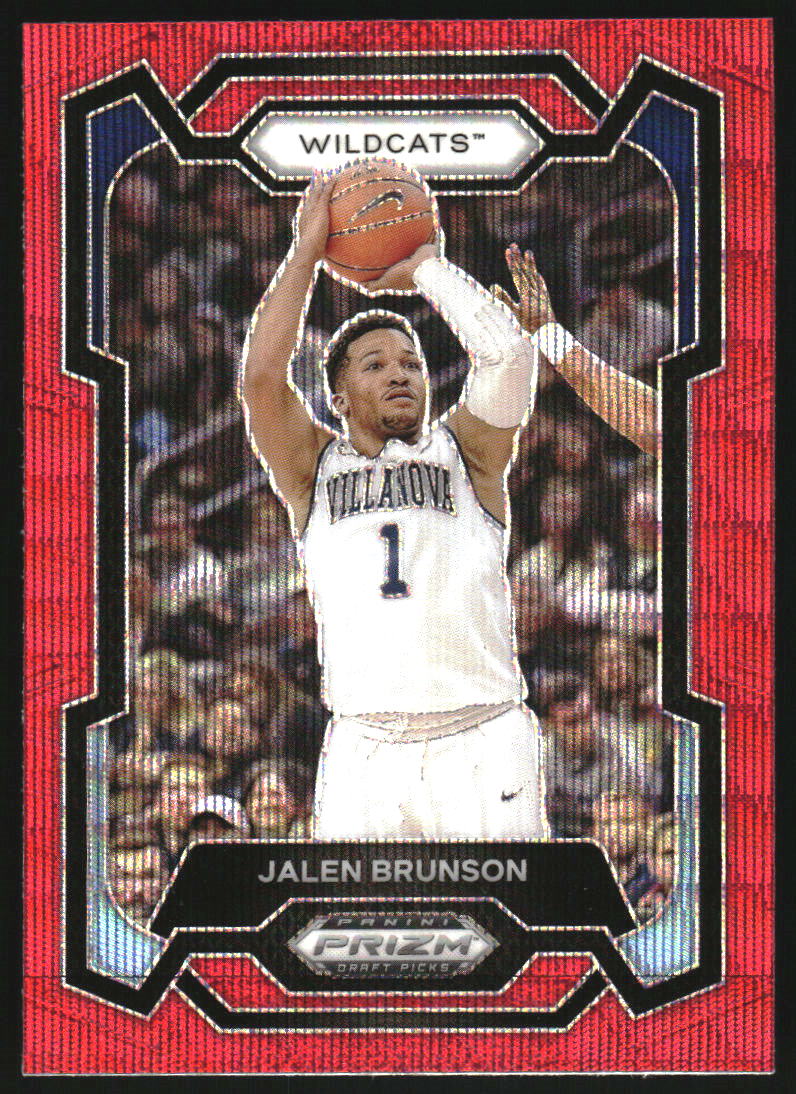 2024-25 Panini Prizm Draft Picks Prizms Red Wave #22 Jalen Brunson