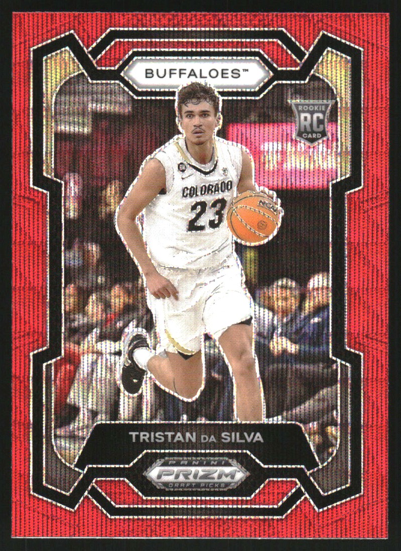 2024-25 Panini Prizm Draft Picks Prizms Red Wave #61 Tristan da Silva