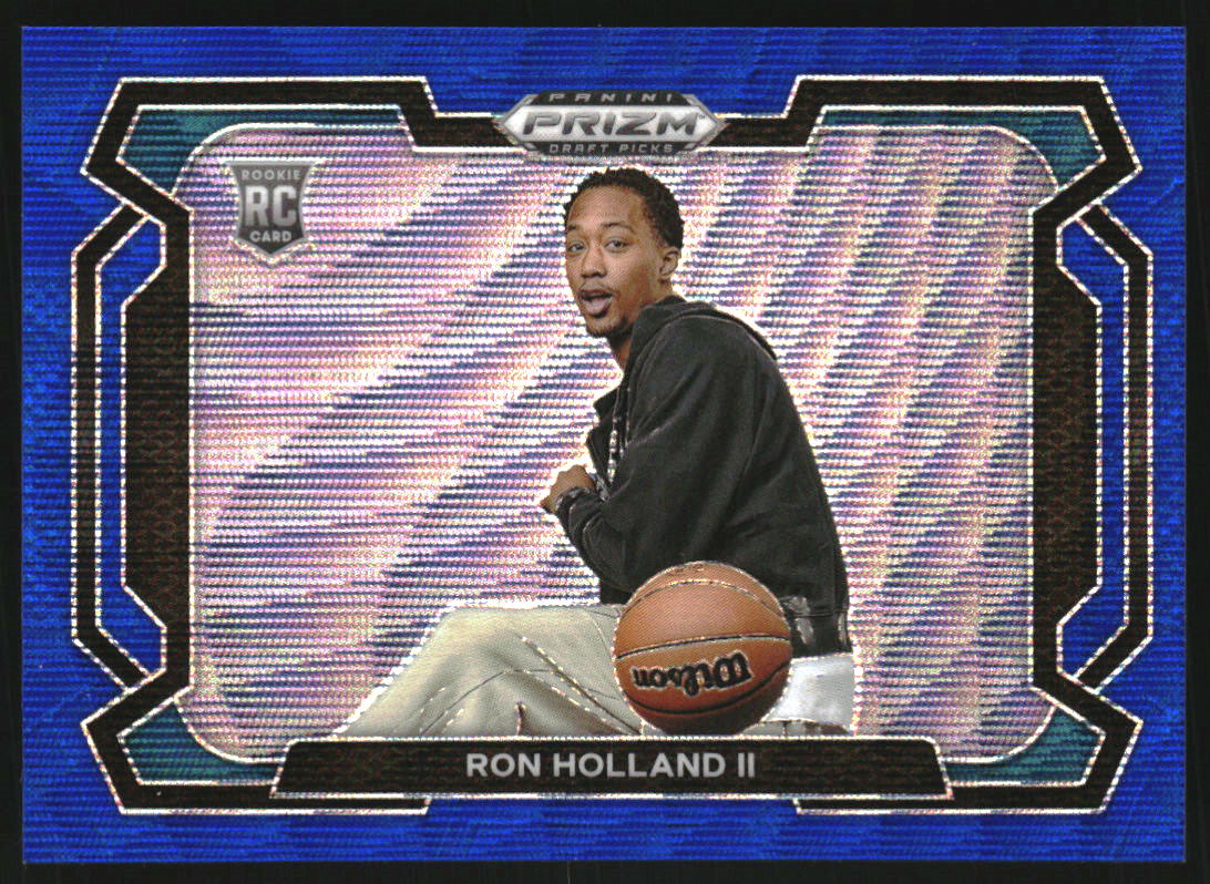 2024-25 Panini Prizm Draft Picks Variation Prizms Blue Wave #8 Ron Holland II /249