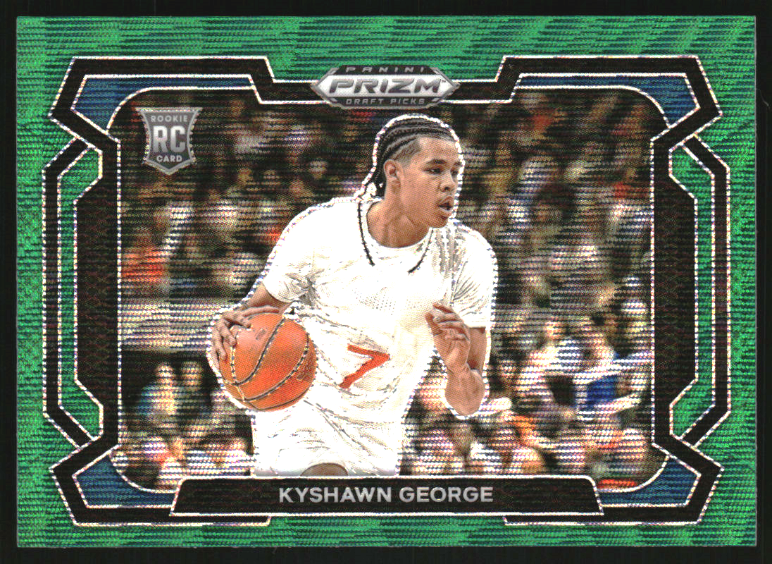 2024-25 Panini Prizm Draft Picks Variation Prizms Green Wave #71 Kyshawn George
