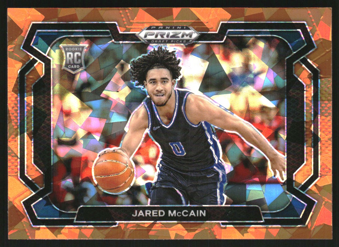 2024-25 Panini Prizm Draft Picks Variation Prizms Orange Ice #35 Jared McCain