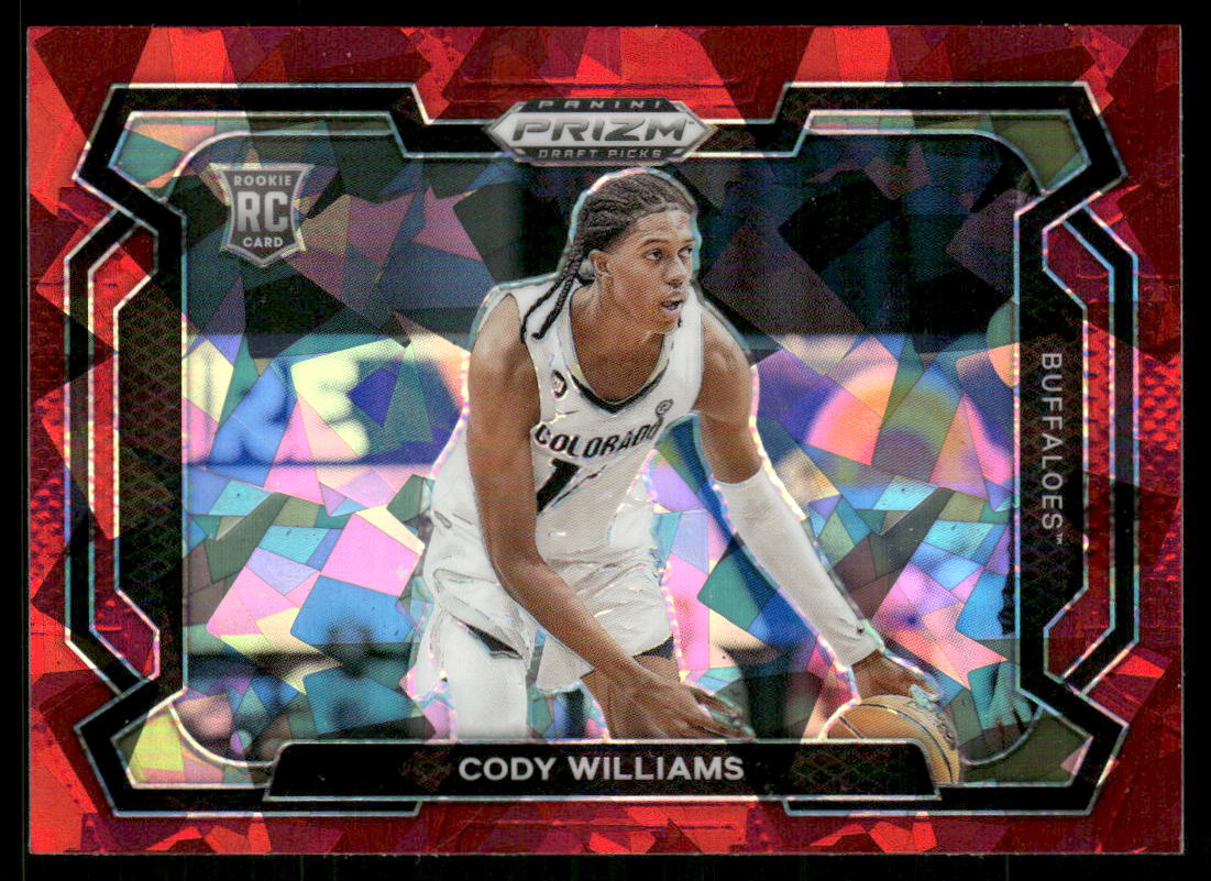 2024-25 Panini Prizm Draft Picks Variation Prizms Red Ice #80 Cody Williams