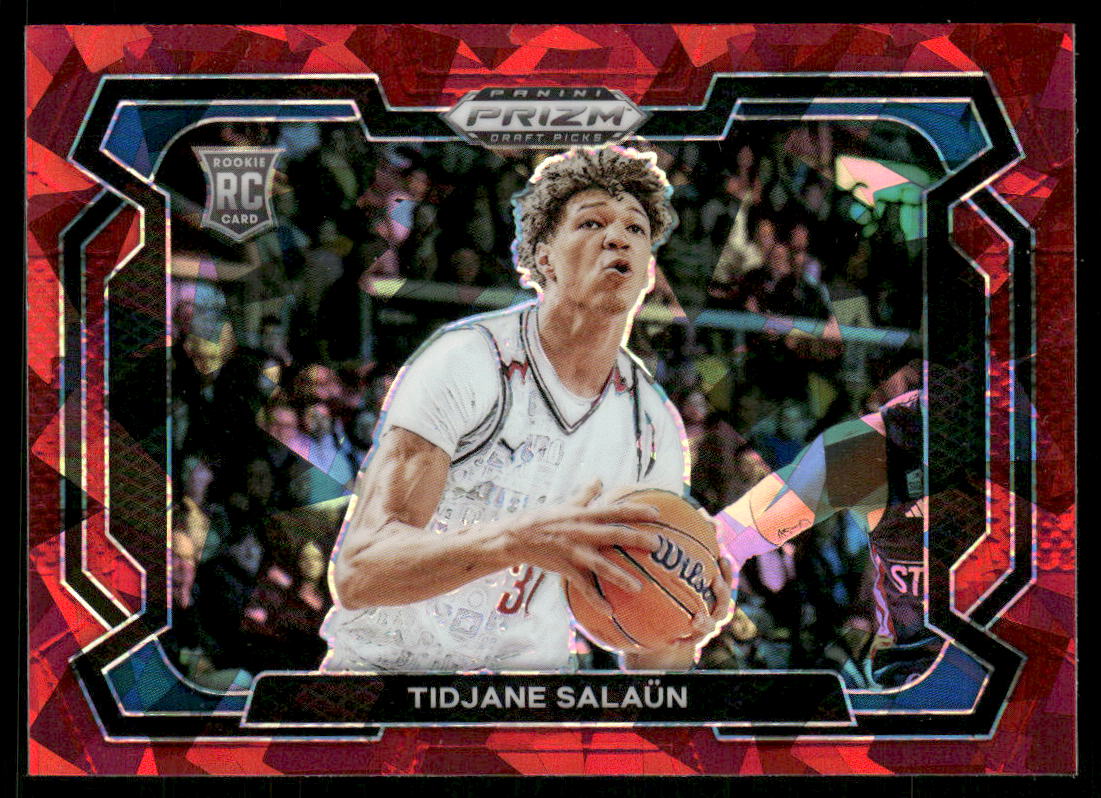2024-25 Panini Prizm Draft Picks Variation Prizms Red Ice #82 Tidjane Salaun
