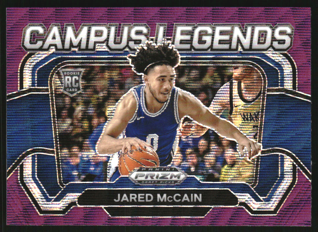 2024-25 Panini Prizm Draft Picks Campus Legends Prizms Purple Wave #6 Jared McCain