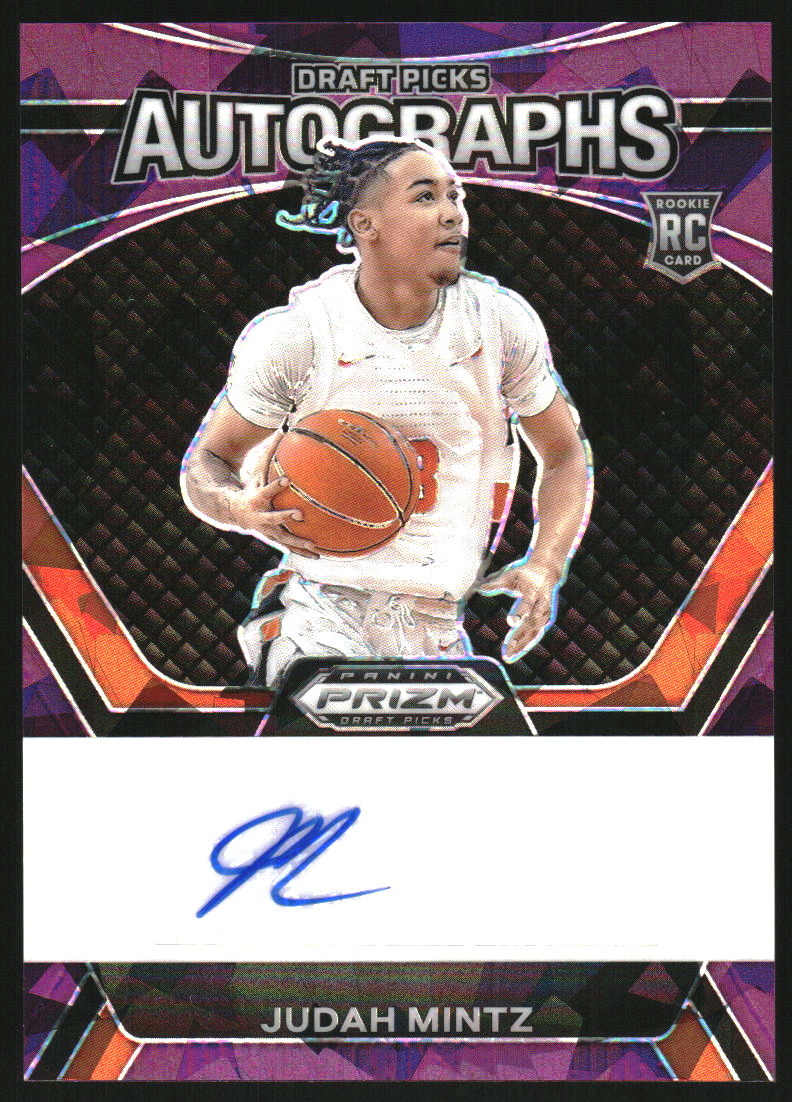 2024-25 Panini Prizm Draft Picks Draft Picks Autographs Prizms Purple Ice #13 Judah Mintz