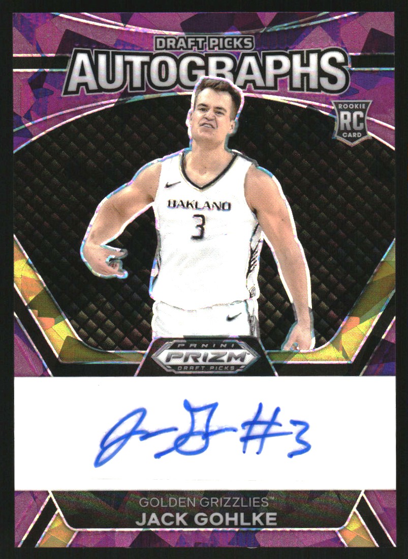 2024-25 Panini Prizm Draft Picks Draft Picks Autographs Prizms Purple Ice #47 Jack Gohlke
