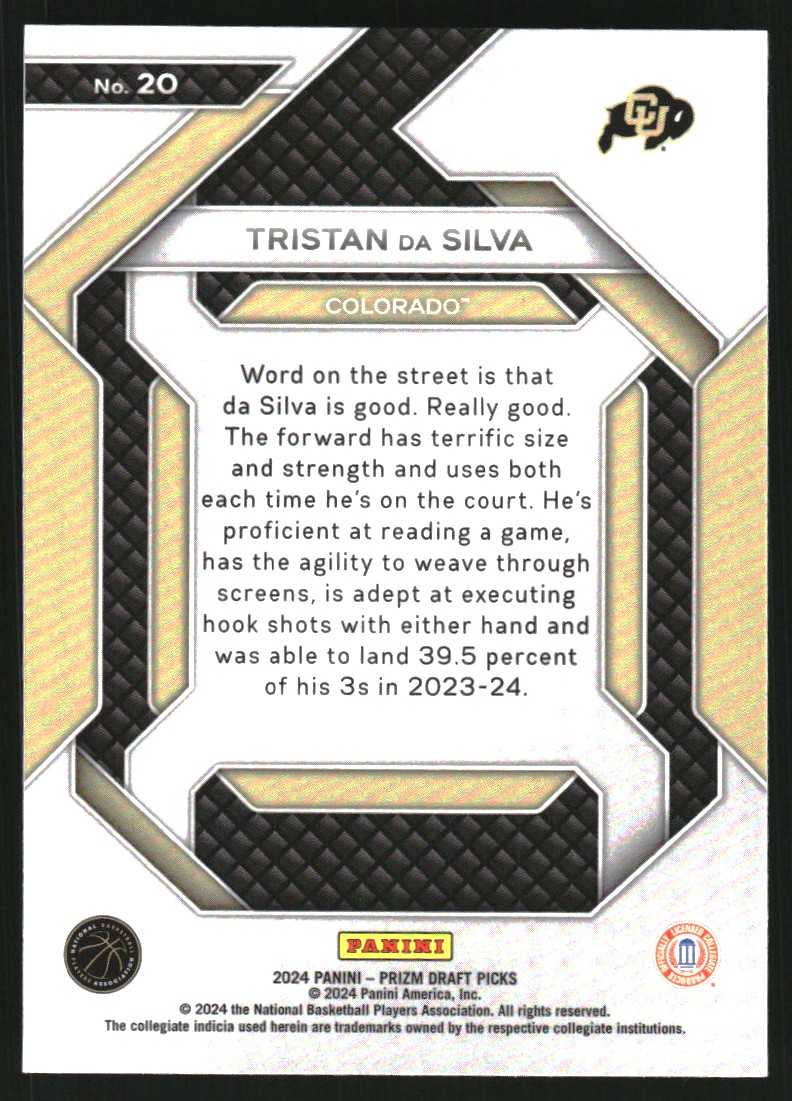 2024-25 Panini Prizm Draft Picks New Recruits #20 Tristan da Silva