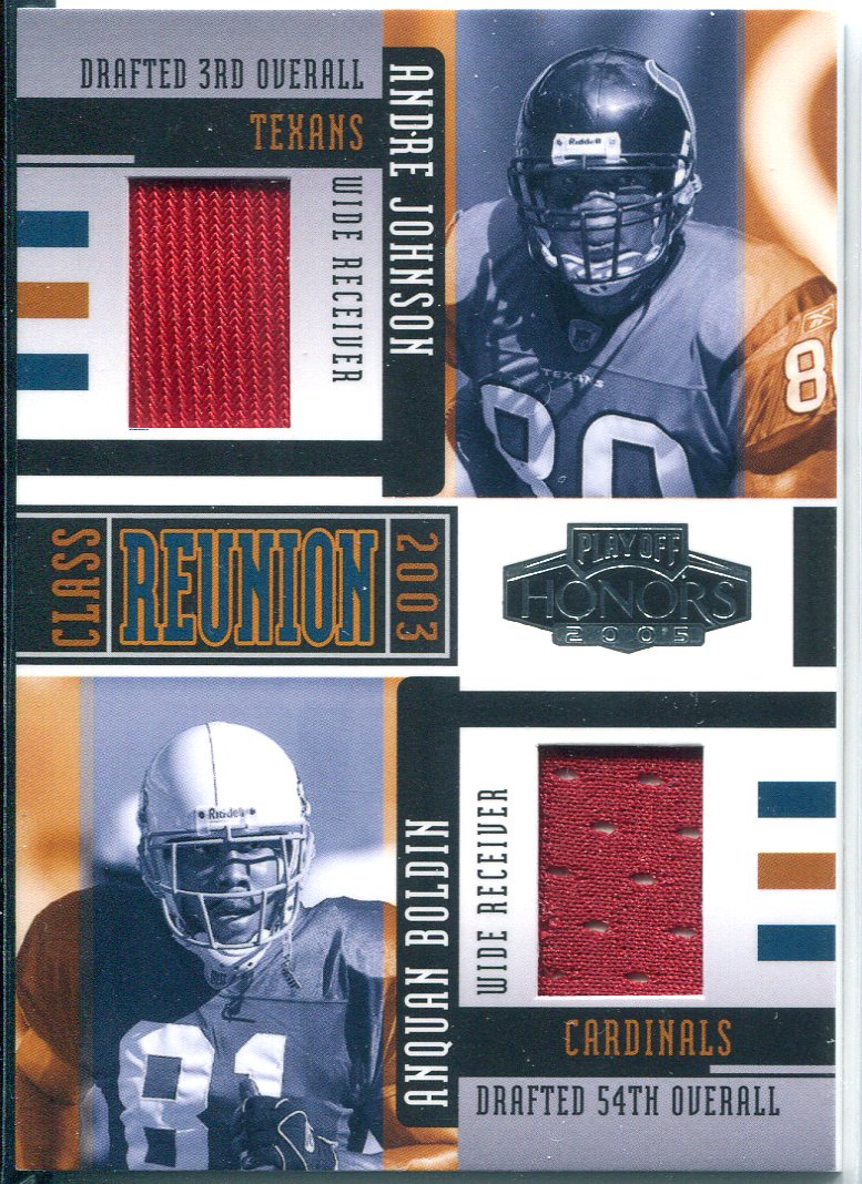 2005 Playoff Honors Class Reunion Materials #CR25 Andre Johnson/Anquan Boldin
