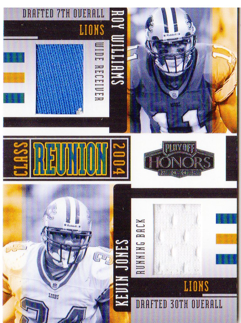 2005 Playoff Honors Class Reunion Materials #CR27 Roy Williams WR/Kevin Jones