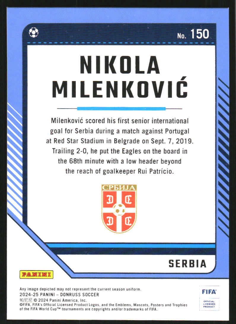 2024-25 Donruss Silver #150 Nikola Milenkovic