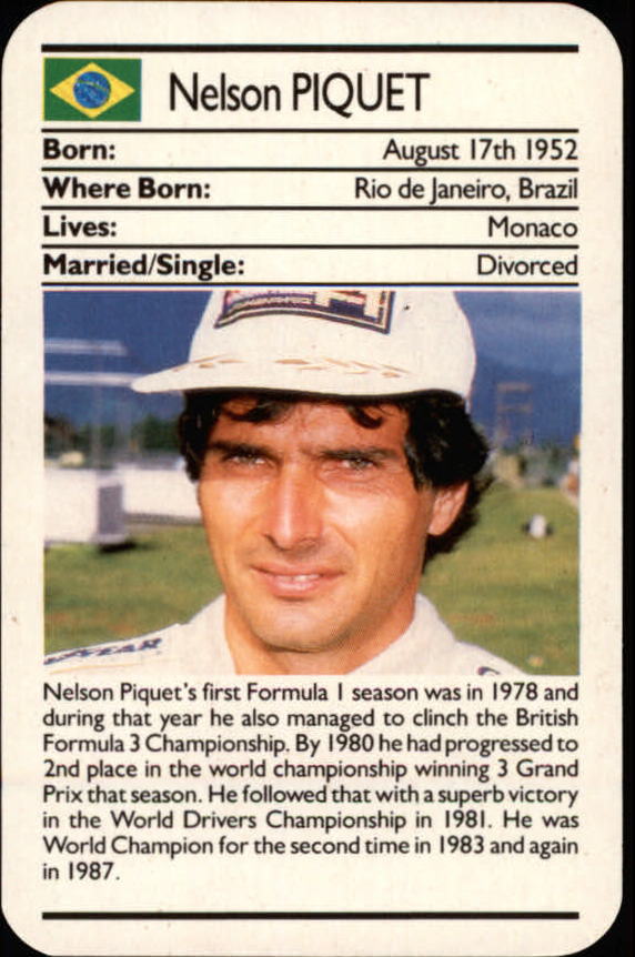 1987 Ace Formula One #24 Nelson Piquet