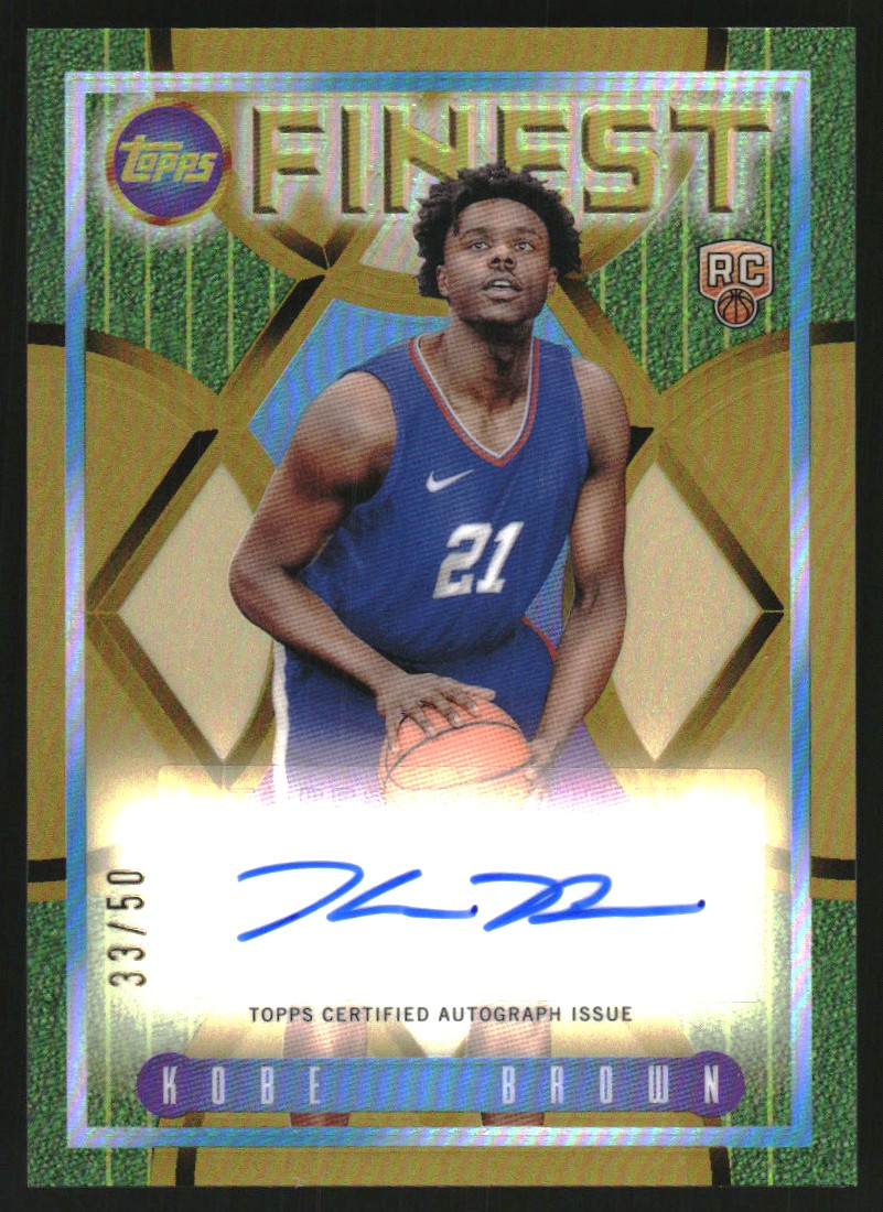 2023-24 Finest Flashback Autographs Gold Refractors #FLAKBO Kobe Brown