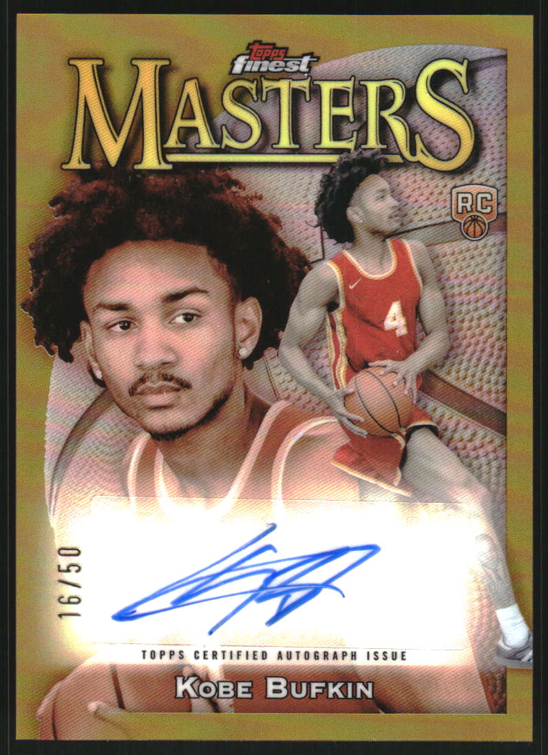 2023-24 Finest Masters Autographs Gold Refractors #MAKB Kobe Bufkin Auto