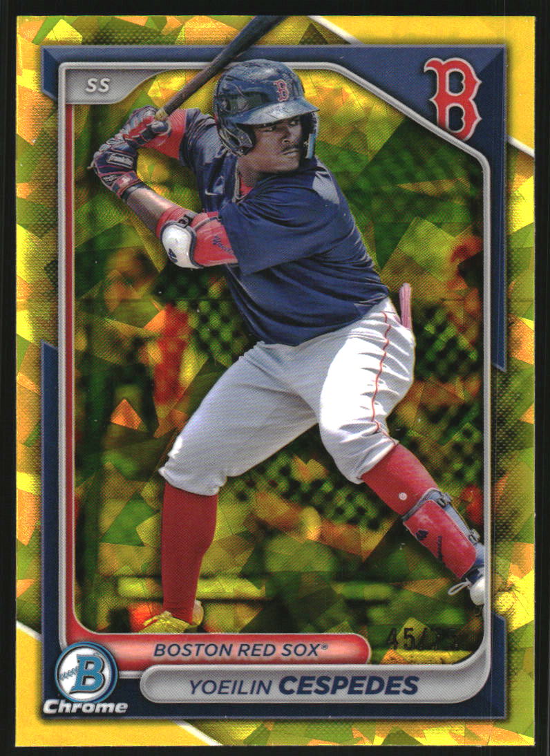 2024 Bowman Chrome Draft Sapphire Yellow Refractors #BDC106 Yoeilin Cespedes /75