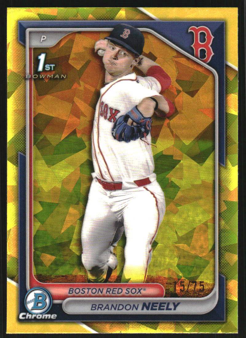 2024 Bowman Chrome Draft Sapphire Yellow Refractors #BDC122 Brandon Neely /75