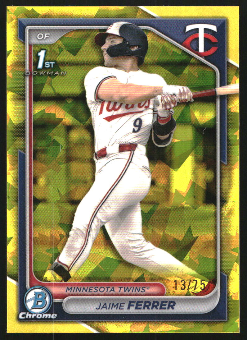 2024 Bowman Chrome Draft Sapphire Yellow Refractors #BDC167 Jaime Ferrer