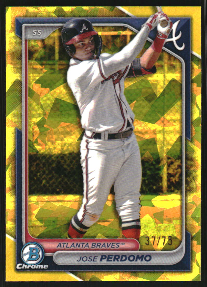 2024 Bowman Chrome Draft Sapphire Yellow Refractors #BDC200 Jose Perdomo /75