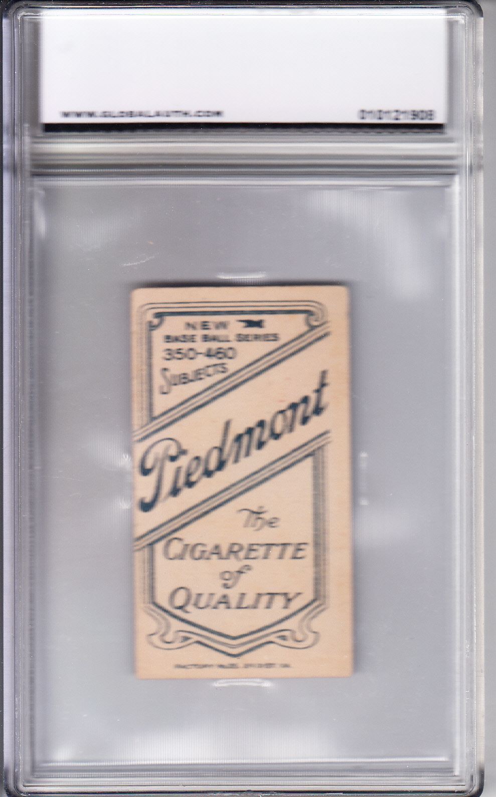 1909-11 T206 Piedmont Cigarette Portrait - With Cap John McGraw GAI 4.5 VG-EX+ Z26608 back image