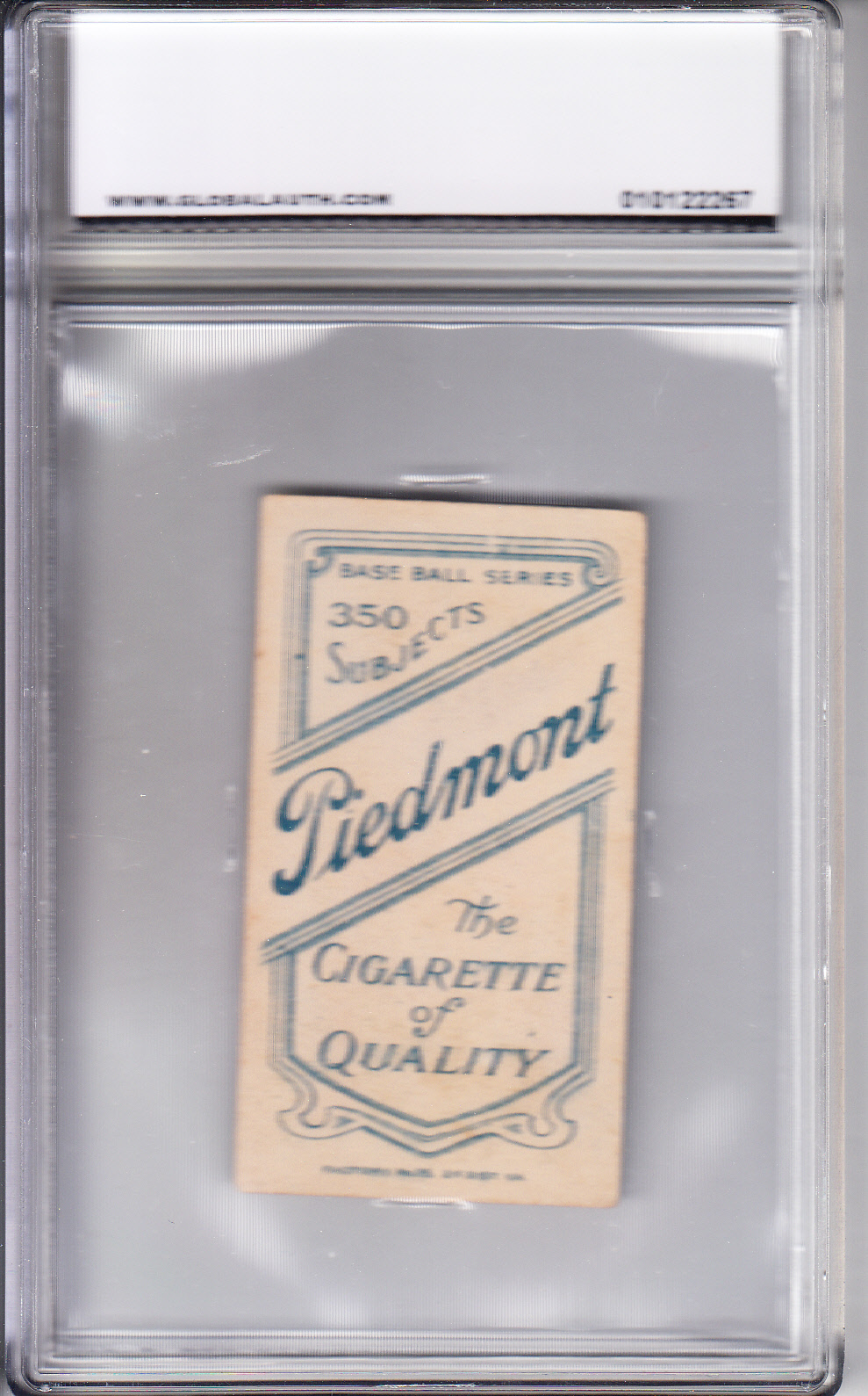 1909-11 T206 Piedmont Cigarette Portrait Harry Howell GAI 4.5 VG-EX+ Z26612 back image