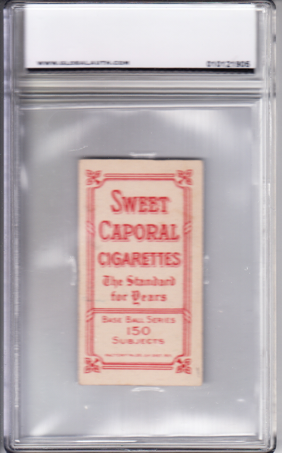 1909-11 T206 Sweet Caporal Cigarette Finger in Air John McGraw GAI 4.5 VG-EX+ Z26716 back image