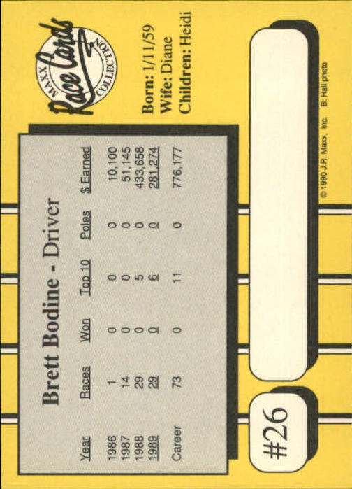 1990 Maxx Glossy #26 Brett Bodine