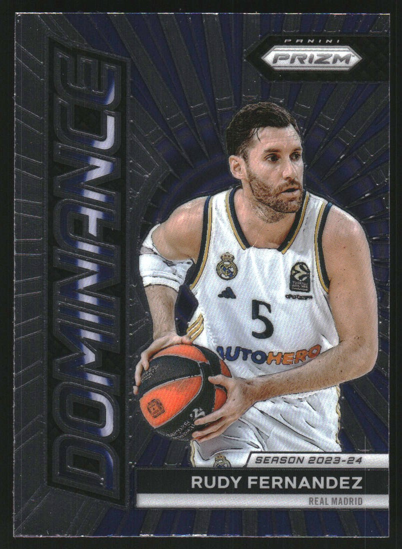 2023-24 Panini Prizm Turkish Airlines EuroLeague Dominance #7 Rudy Fernandez