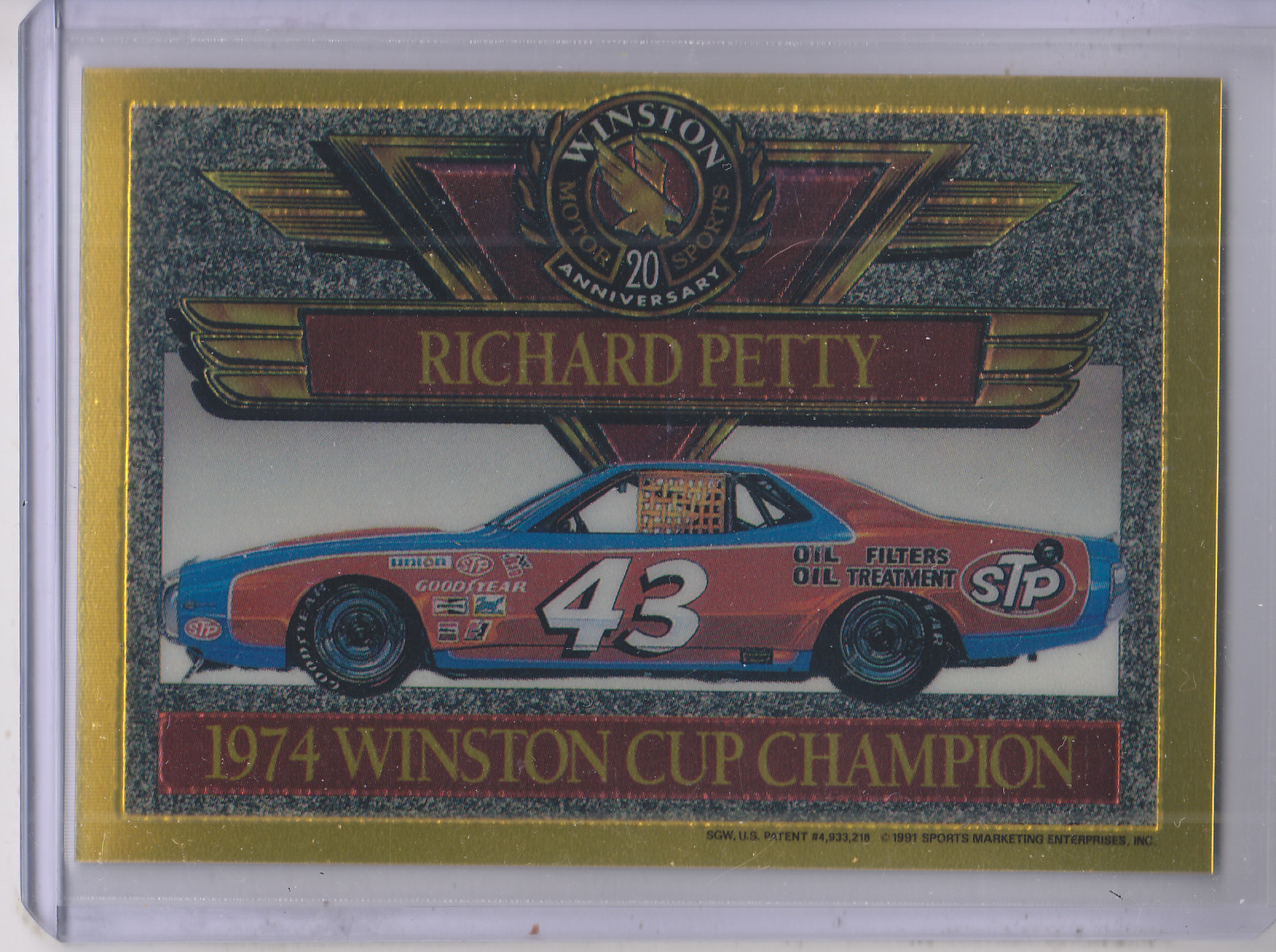 1991 Maxx Winston 20th Anniversary Foils #4 Richard Petty 1974 Car