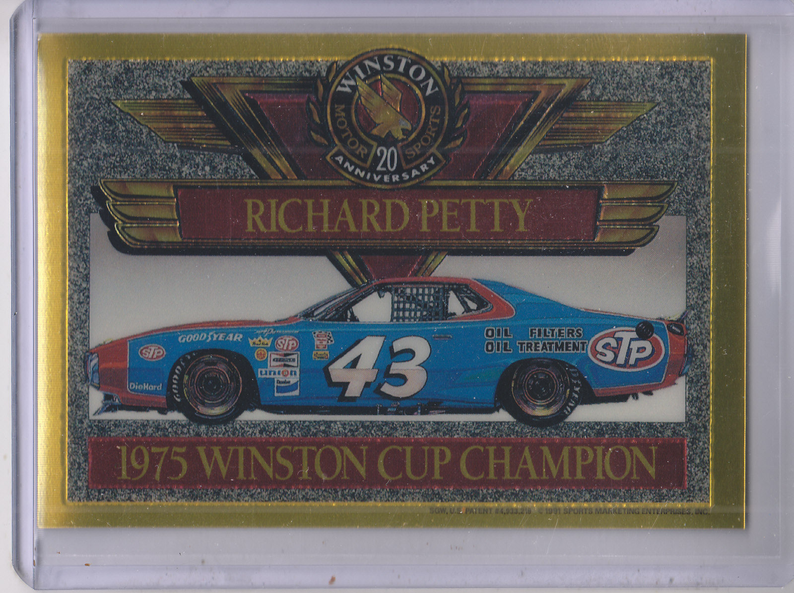 1991 Maxx Winston 20th Anniversary Foils #5 Richard Petty 1975 Car