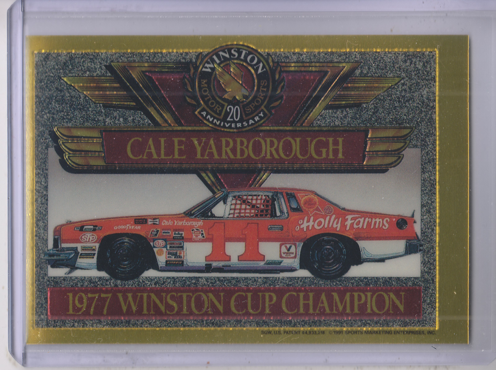 1991 Maxx Winston 20th Anniversary Foils #7 Cale Yarborough 1977 Car