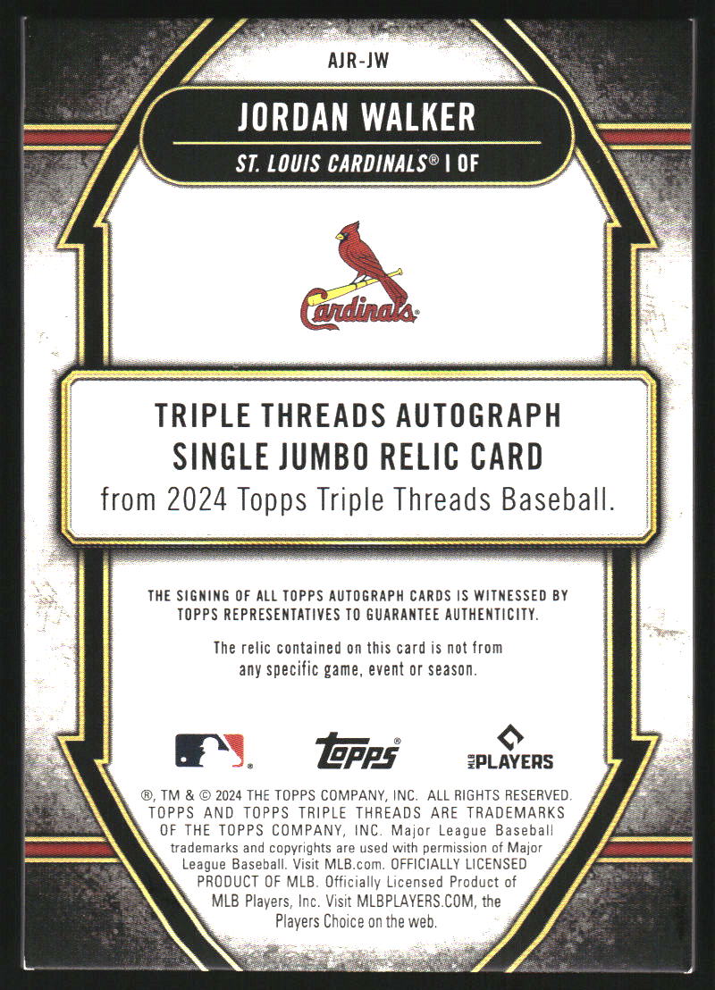 2024 Topps Triple Threads Autograph Single Jumbo Relics Gold
