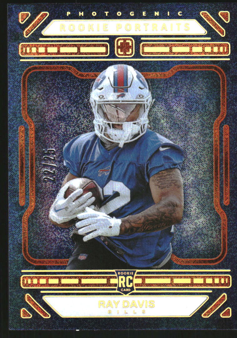 2024 Panini PhotoGenic Orange #186 Ray Davis /25