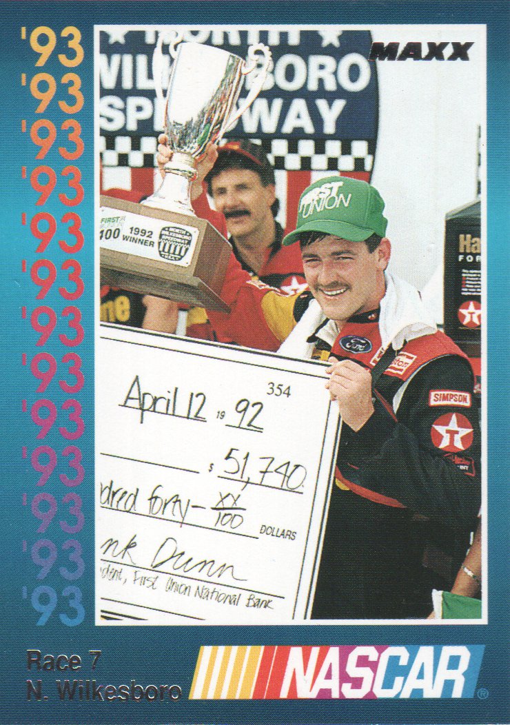 1993 Maxx Premier Series Racing Trading Cards BASE: Pick From List - Picture 145 of 166