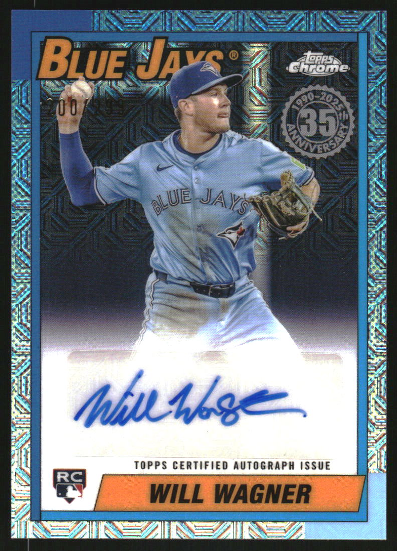2025 Topps '90 Topps Silver Pack Chrome Autographs #90CAWW Will Wagner Auto /299
