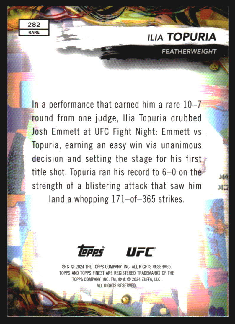 2024 Finest UFC #282 Ilia Topuria R