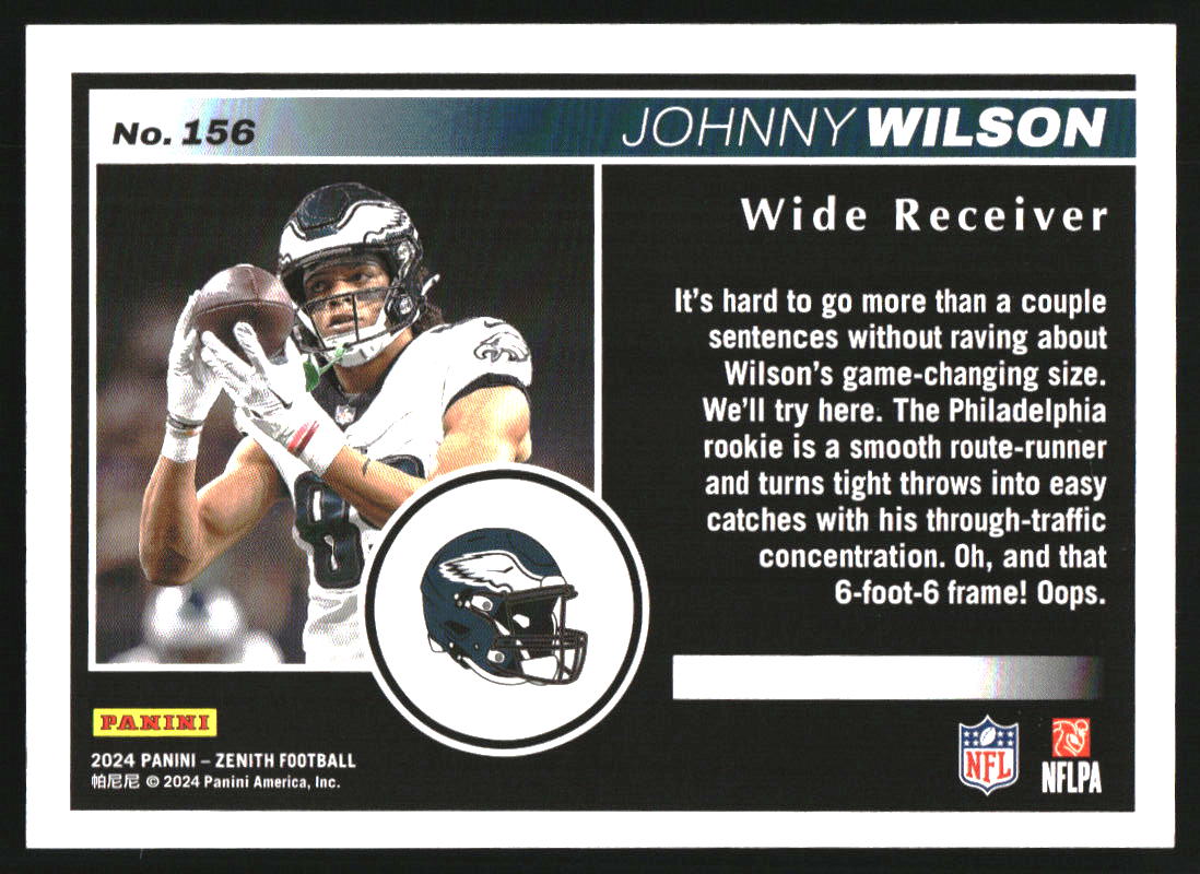 2024 Zenith Red Zone Blue #156 Johnny Wilson