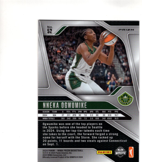 B6426- 2024 Panini Prisme Wnba Basketball Inserts2 -vous Pic- 15+ Sans US officiel Bateau