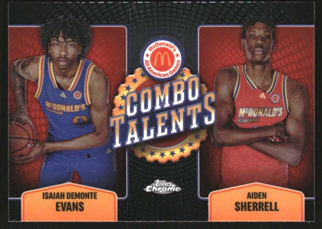2024 Topps Chrome McDonald's All American Combo Talents #COTISE Aiden Sherrell/Isaiah Demonte Evans