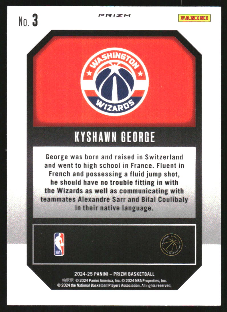 2024-25 Panini Prizm Emergent Prizms Green #3 Kyshawn George