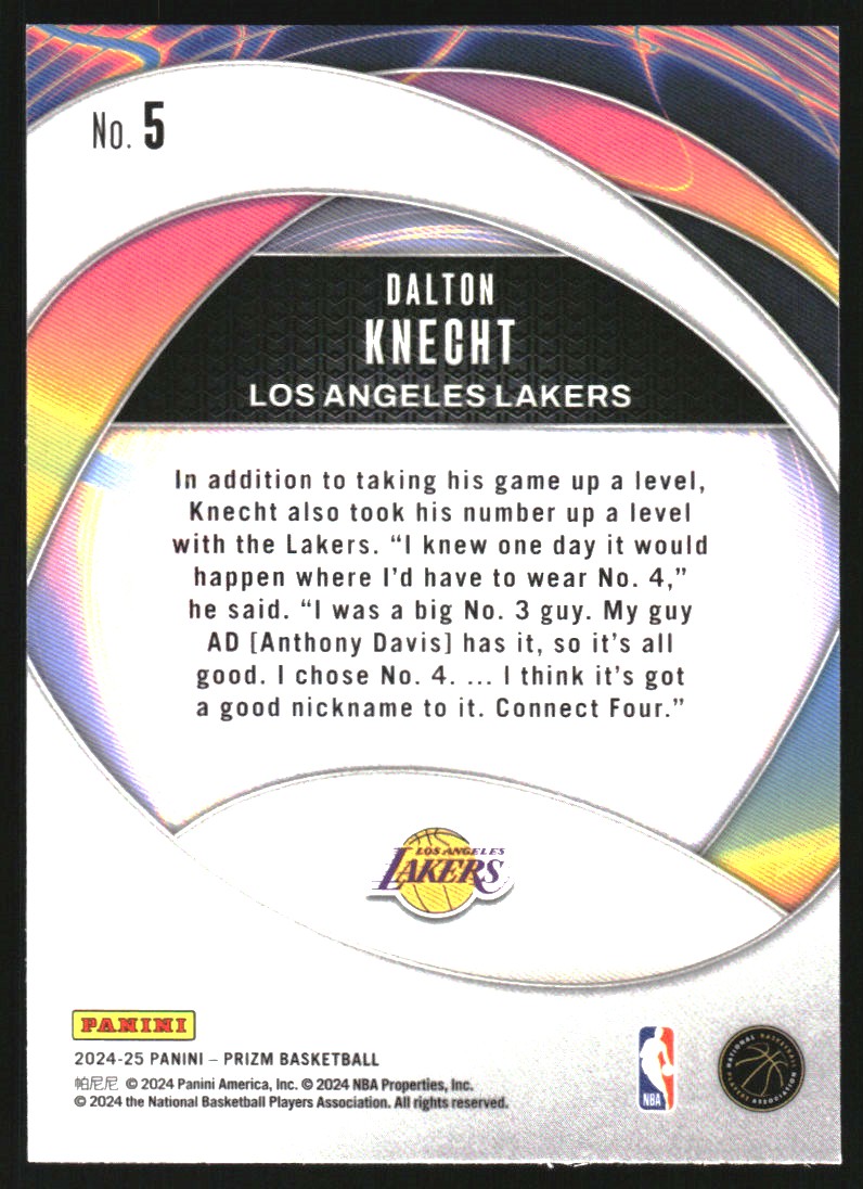 2024-25 Panini Prizm Instant Impact #5 Dalton Knecht