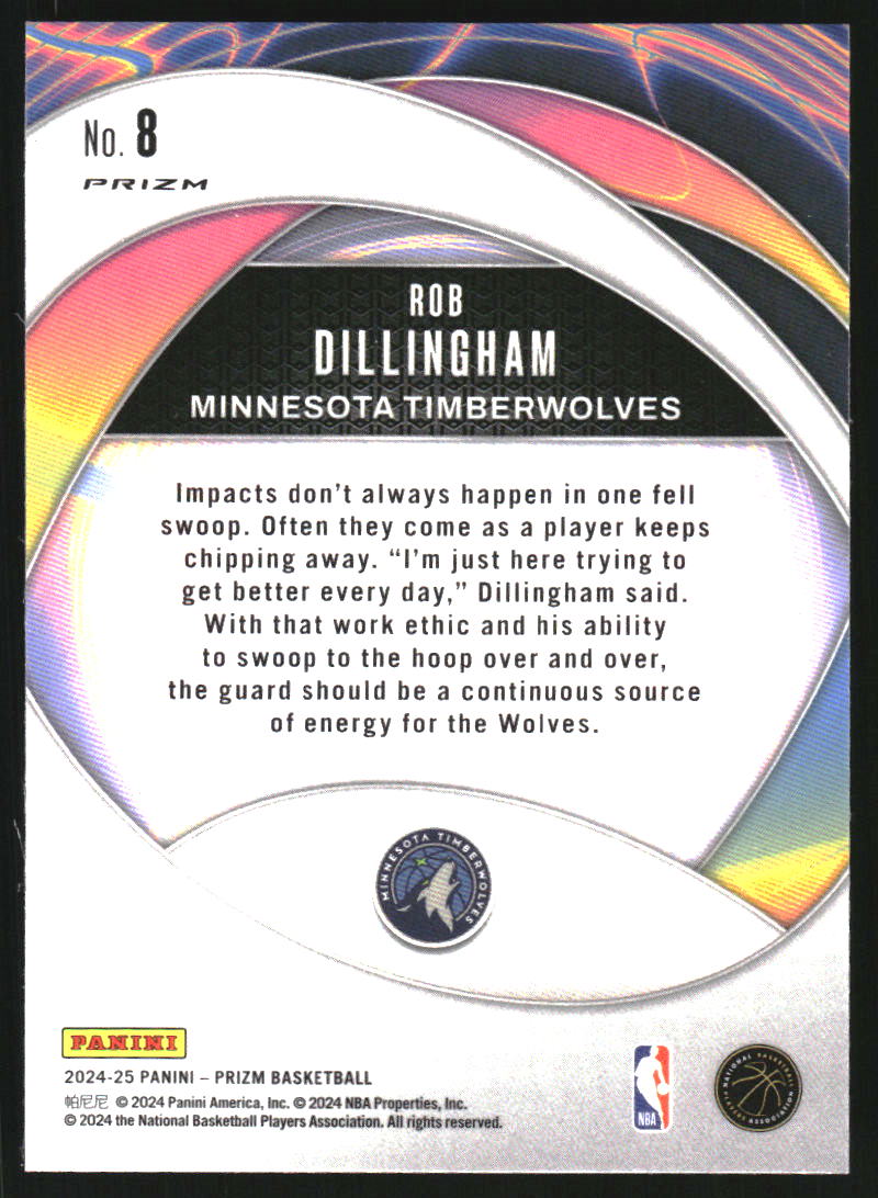 2024-25 Panini Prizm Instant Impact Prizms Silver #8 Rob Dillingham