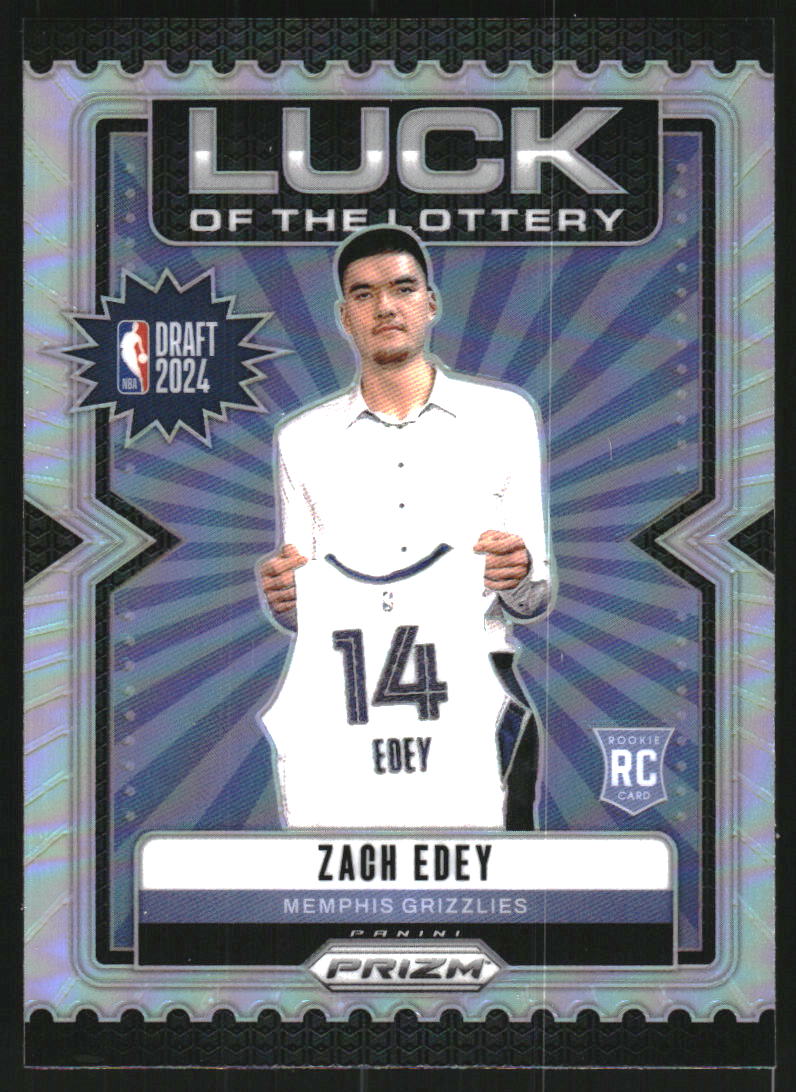 2024-25 Panini Prizm Luck of the Lottery Prizms Silver #3 Zach Edey