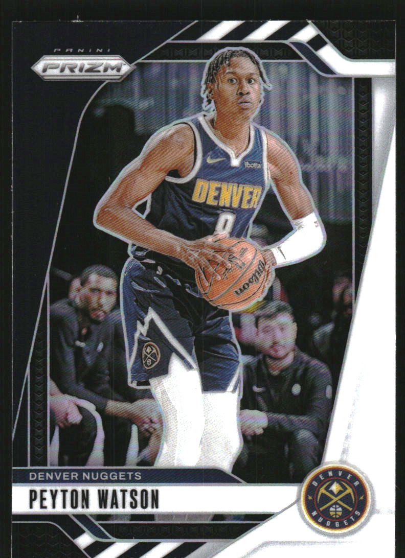 2024-25 Panini Prizm Prizms Black White #133 Peyton Watson - NM-MT