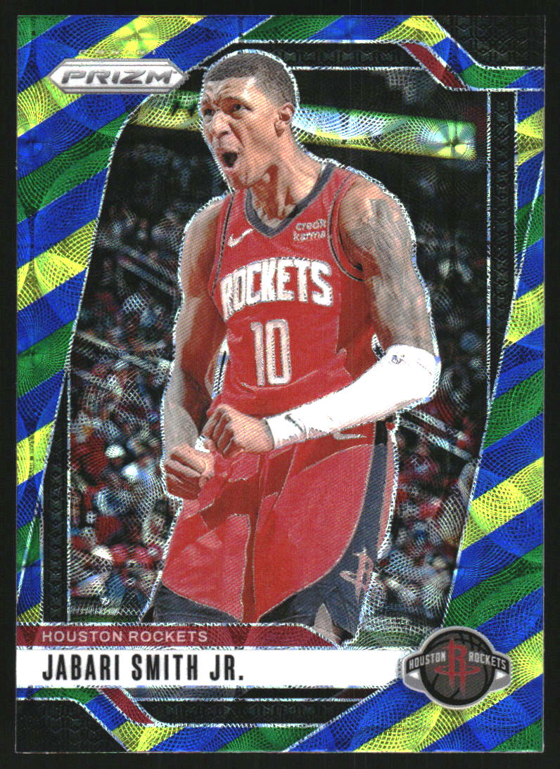 2024-25 Panini Prizm Prizms Choice Blue Yellow and Green #77 Jabari Smith Jr.