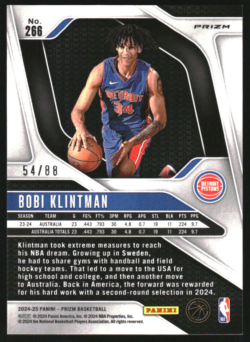 2024-25 Panini Prizm Prizms Choice Red #266 Bobi Klintman
