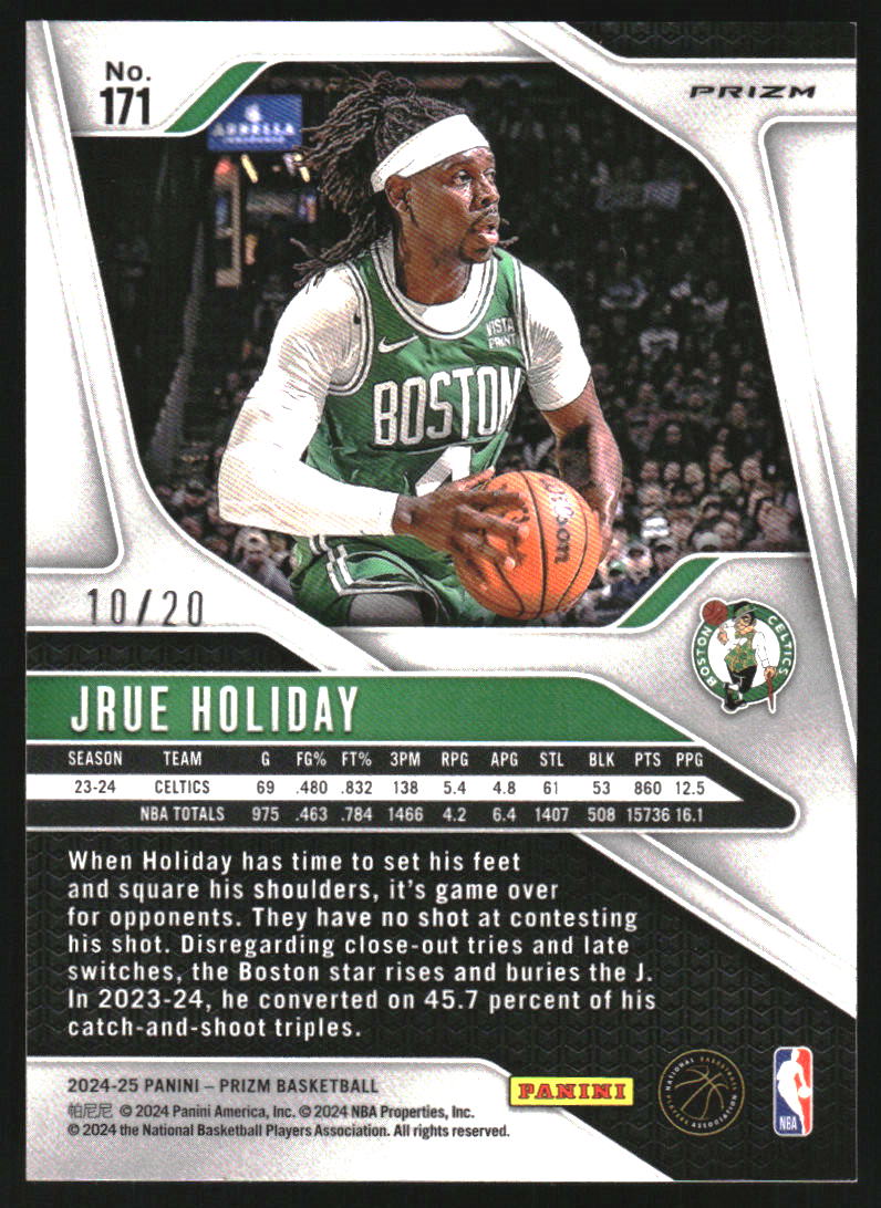 2024-25 Panini Prizm Prizms Fast Break Bronze #171 Jrue Holiday