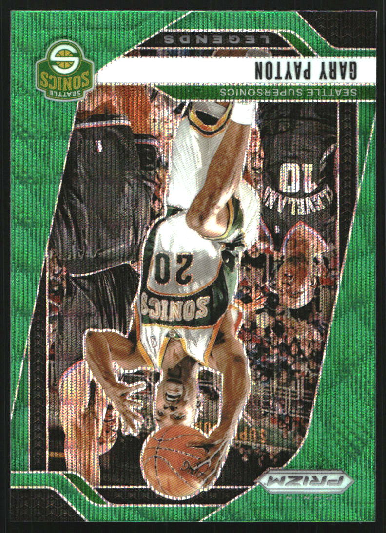 2024-25 Panini Prizm Prizms Green Wave #286 Gary Payton on