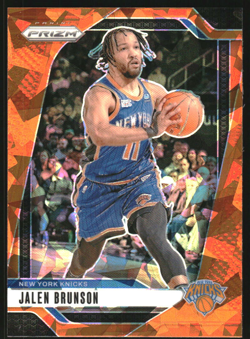 2024-25 Panini Prizm Prizms Orange Ice #217 Jalen Brunson