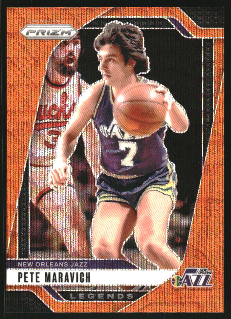 2024-25 Panini Prizm Prizms Orange Wave #278 Pete Maravich on