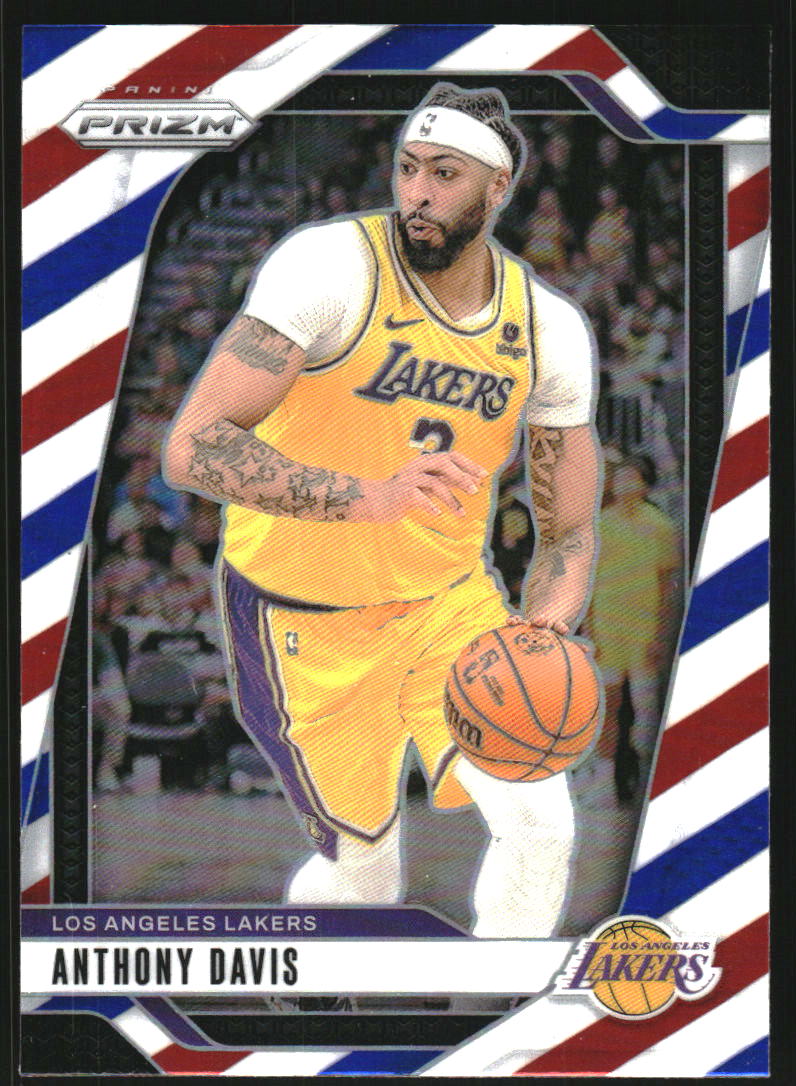 2024-25 Panini Prizm Prizms Red White and Blue #195 Anthony Davis