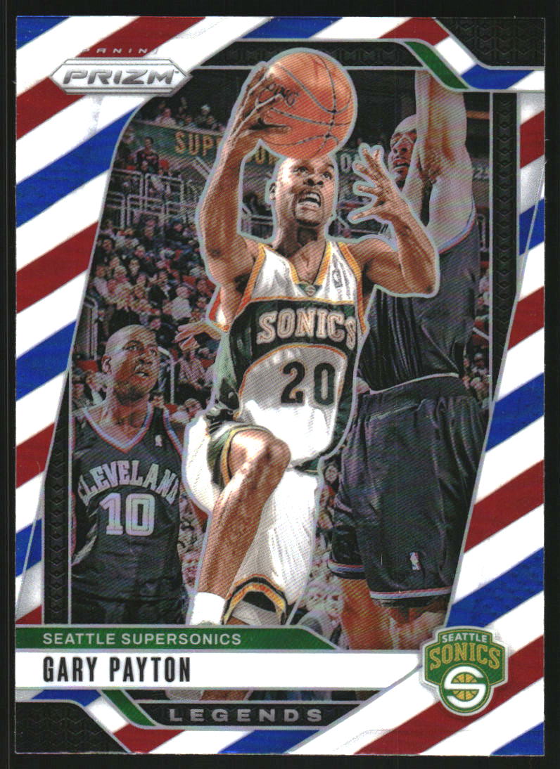 2024-25 Panini Prizm Prizms Red White and Blue #286 Gary Payton